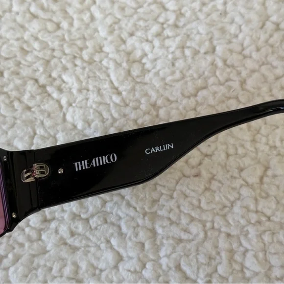 THE ATTICO CARLIJN SHIELD SUNGLASSES IN BLACK - Picture 6 of 6